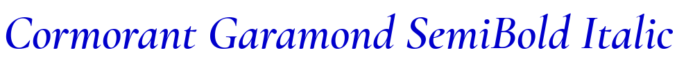 Cormorant Garamond SemiBold Italic font